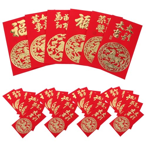 Homoyoyo 60 Stück Chinesische Rote Umschläge Traditionelle Hong Bao Glücksgeldumschläge für Frühlingsfest Lunar Year Geburtstag Rote Geldtaschen mit Kultureller Bedeutung Vielseitig Homoyoyo 60 Stück Chinesische Rote Umschläge Traditionelle Hong Bao Glücksgeldumschläge für Frühlingsfest Lunar Year Geburtstag Rote Geldtaschen mit Kultureller Bedeutung Vielseitig von Homoyoyo