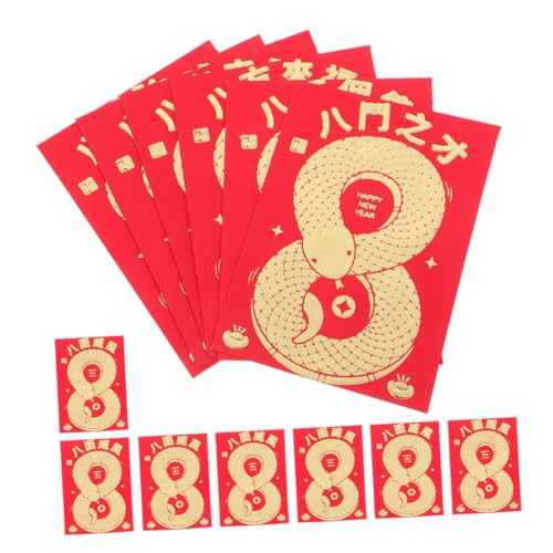 Homoyoyo 60 Stück Chinesische Rote Umschläge mit Schlangen Design Traditionelle Geldumschläge für Neujahr und Hochzeiten für und Kleine Gegenstände aus Sicherem Gefertigt von Homoyoyo