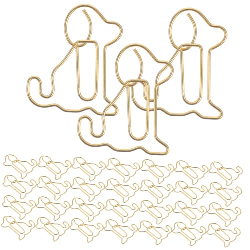 Homoyoyo 60 Stück Hund Form Büroklammern Kreative Metallclips für Bürobedarf Niedliche Papierclips für Hundeliebhaber Organisieren Sie Dokumente mit Stil von Homoyoyo