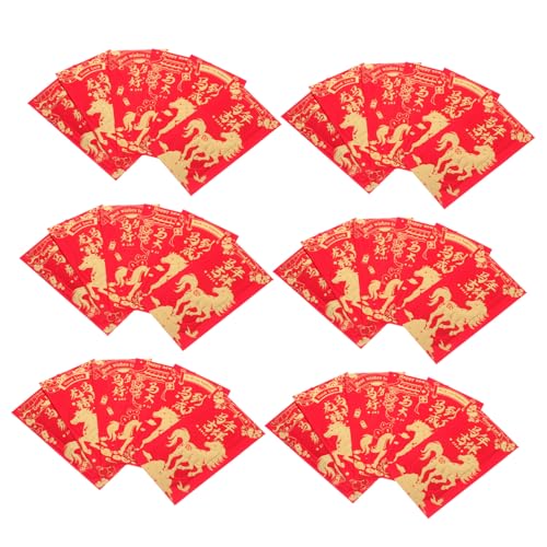 Homoyoyo 60 Stück Jahr Des Pferdes Rote Umschläge Chinesisches Neujahr Geldumschläge Hong Bao mit Goldprägung für Frühlingsfest Hochzeit Geburtstag Glückwunschumschläge Homoyoyo 60 Stück Jahr Des Pferdes Rote Umschläge Chinesisches Neujahr Geldumschläge Hong Bao mit Goldprägung für Frühlingsfest Hochzeit Geburtstag Glückwunschumschläge von Homoyoyo