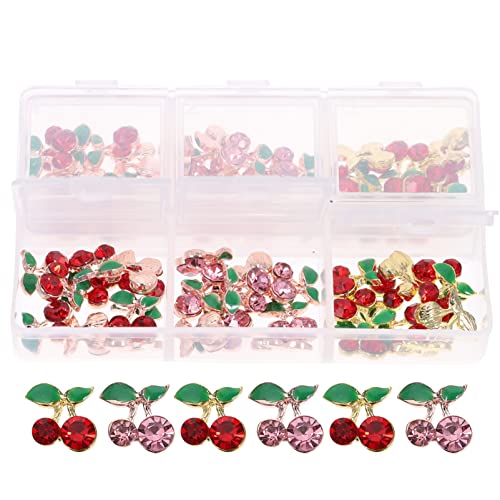 Homoyoyo 60 Stück Kirsche Strass Nagel Charms Nagelschmuck für DIY Nagelkunst Glänzende Dekorationen für Nageldesigns für Homoyoyo 60 Stück Kirsche Strass Nagel Charms Nagelschmuck für DIY Nagelkunst Glänzende Dekorationen für Nageldesigns für von Homoyoyo