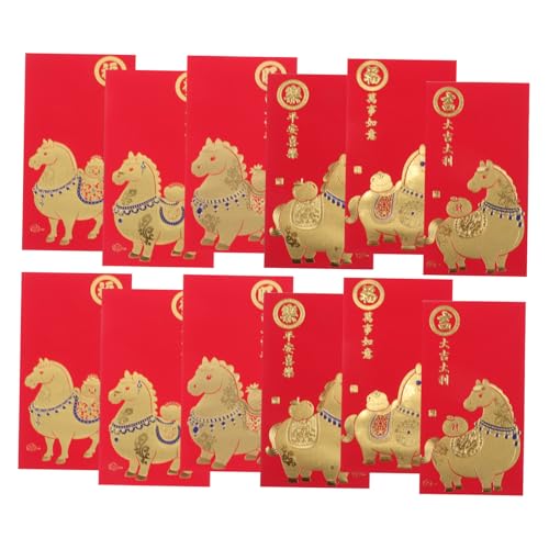 Homoyoyo 60 Stück Kreative Chinesische Neujahrs-glücksgeldumschläge mit Pferdemotiv Rote Papier-hongbao für Frühlingsfest Hochzeiten Feierlichkeiten Geräumig Hochwertige Verarbeitung Homoyoyo 60 Stück Kreative Chinesische Neujahrs-glücksgeldumschläge mit Pferdemotiv Rote Papier-hongbao für Frühlingsfest Hochzeiten Feierlichkeiten Geräumig Hochwertige Verarbeitung von Homoyoyo