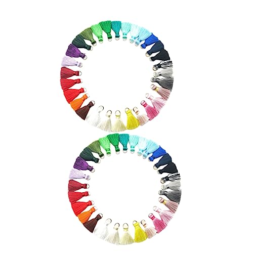 Homoyoyo 60 Stück Quaste Schmuckanhänger Ohrring Quaste selber machen Quasten zum Basteln Bastelquaste Schlüssel pendant anhänger charms hängende Ringquaste Zubehör für Quastenohrringe von Homoyoyo