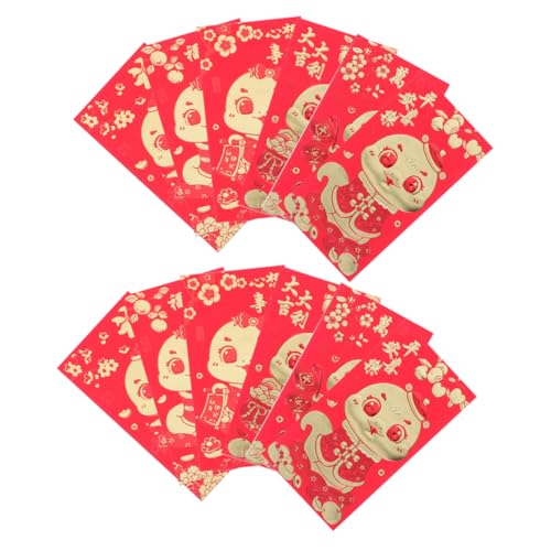Homoyoyo 60 Stück Rot Umschläge für Jahr Schlange Chinesisches Neujahr Geldumschläge Frühlingsfest Sichere Verschlüsse Helle Druckkunst Packung von Homoyoyo