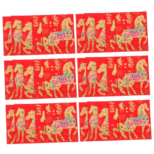 Homoyoyo 60 Stück Rote Umschläge Jahr Des Pferdes mit Vietnamesischem Design Frühlingsfest Glücksgeldumschläge für Chinesisches Neujahr Lunar Year Rotpackungen Lebendige Farben und Homoyoyo 60 Stück Rote Umschläge Jahr Des Pferdes mit Vietnamesischem Design Frühlingsfest Glücksgeldumschläge für Chinesisches Neujahr Lunar Year Rotpackungen Lebendige Farben und von Homoyoyo