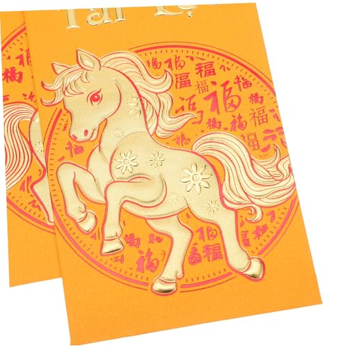 Homoyoyo 60 Stück Rote Umschläge für das Frühjahrsfest des des Pferdes chinesische geldumschläge Neujahr rote Pakete chinesisches neues jahr siehe Umschläge Papier Golden von Homoyoyo