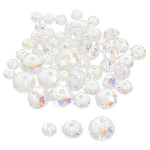 Homoyoyo 60 Stück Teiliges Glasperlen Transparente Facettierte Spacer Perlen Flach für DIY Schmuckherstellung Armbänder Halsketten Basteln Homoyoyo 60 Stück Teiliges Glasperlen Transparente Facettierte Spacer Perlen Flach für DIY Schmuckherstellung Armbänder Halsketten Basteln von Homoyoyo