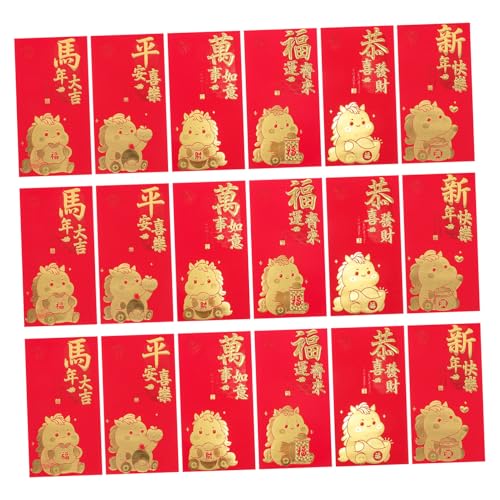 Homoyoyo 60 Stück Teiliges Kreative Rote Umschläge Jahr Des Pferdes Langlebige Lunar Year Money Packets mit Großen Kapazitäten Asiatische Neujahrsumschläge für Familienfeiern und Homoyoyo 60 Stück Teiliges Kreative Rote Umschläge Jahr Des Pferdes Langlebige Lunar Year Money Packets mit Großen Kapazitäten Asiatische Neujahrsumschläge für Familienfeiern und von Homoyoyo