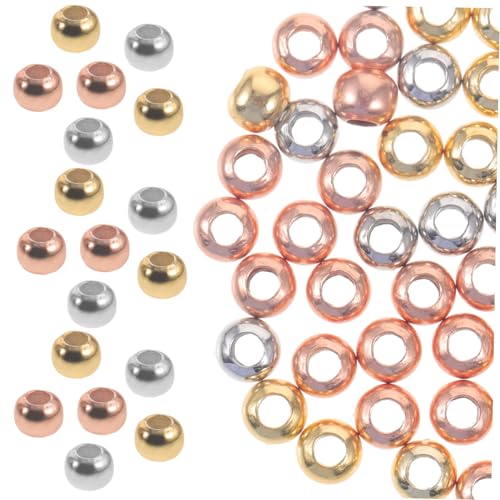Homoyoyo 60 Stück Teiliges Runde Spacer Perlen in Weißgold Gold und Roségold aus Silber für Schmuckherstellung DIY Armbänder und Halsketten Bastelperlen Zubehör für Schmuckliebhaber Homoyoyo 60 Stück Teiliges Runde Spacer Perlen in Weißgold Gold und Roségold aus Silber für Schmuckherstellung DIY Armbänder und Halsketten Bastelperlen Zubehör für Schmuckliebhaber von Homoyoyo