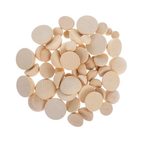 Homoyoyo 60 Stück Unlackierte Halbkugeln Holzperlen DIY Basteln Halbrunde Naturholz Schmuckherstellung Dekoration Homoyoyo 60 Stück Unlackierte Halbkugeln Holzperlen DIY Basteln Halbrunde Naturholz Schmuckherstellung Dekoration von Homoyoyo