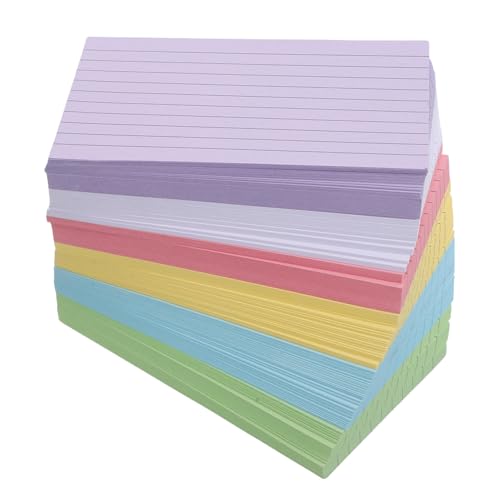 Homoyoyo 600 Farbige Karteikarten Schwerer Karton Und Linierte Linien – Karteikarten Zur Prüfungsvorbereitung Für Schüler/Lehrer – Akademisches Büro Essentials Homoyoyo 600 Farbige Karteikarten Schwerer Karton Und Linierte Linien – Karteikarten Zur Prüfungsvorbereitung Für Schüler/Lehrer – Akademisches Büro Essentials von Homoyoyo