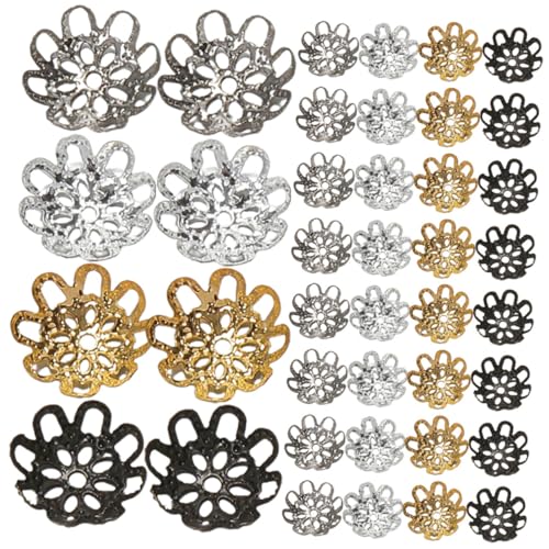 Homoyoyo 600 Stück Bunte Herzförmige Blumen Perlenkappen Schmuckperlen Kappen Abstandsperlen für Halsketten Armbänder DIY Schmuckherstellung Zubehör von Homoyoyo