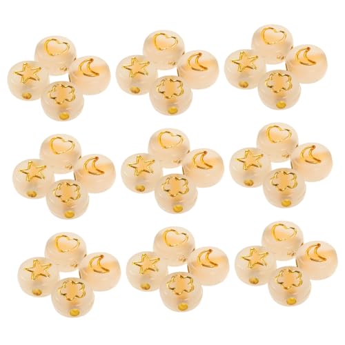 Homoyoyo 600 Stück Leuchtende Acrylperlen Flach Glow in The Dark Spacer Beads mit Stern Mond Herz für DIY Schmuckherstellung Armband Halskette Bastelzubehör Homoyoyo 600 Stück Leuchtende Acrylperlen Flach Glow in The Dark Spacer Beads mit Stern Mond Herz für DIY Schmuckherstellung Armband Halskette Bastelzubehör von Homoyoyo