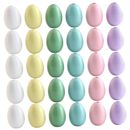 Homoyoyo 60Stücke Eiförmige Holzperlen Für DIY Ostern Schmuck Bastelperlen Distanzperlen Für Bastelprojekte Hautfreundlich Und Langlebig Für Homoyoyo 60Stücke Eiförmige Holzperlen Für DIY Ostern Schmuck Bastelperlen Distanzperlen Für Bastelprojekte Hautfreundlich Und Langlebig Für von Homoyoyo