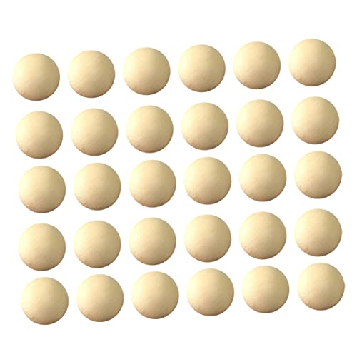 Homoyoyo 60Stücke Unvollendete DIY Holzperlen Runde Holzkugeln Umweltfreundlichem Holz Vielseitig Einsetzbar für Bastelprojekte und Holzdeko von Homoyoyo
