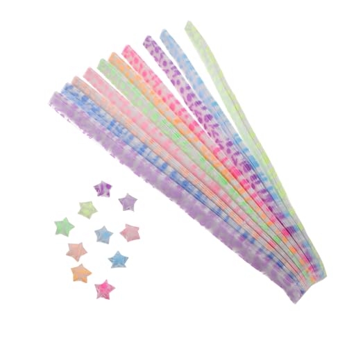 Homoyoyo 630Stücke Leuchtende Origami Sternstreifen DIY Bastelset Handgefertigtem Papier für Erwachsene in Packungen Fördert Kreativität von Homoyoyo