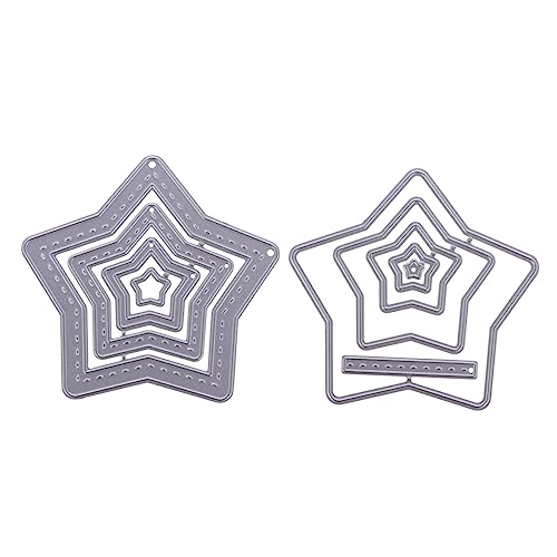 Homoyoyo 6551 Fünfzackiger Sternwürfel Schneiden Schnitte Stanzformen Zum Herstellen Weihnachtsstanzformen Scrapbooking-stanzteile Für Weihnachten Dekorationen Kohlenstoffstahl Silver von Homoyoyo