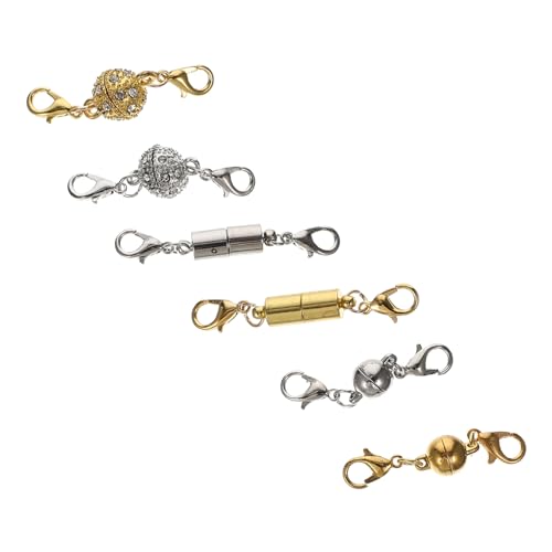 Homoyoyo 6Paare Magnetverschlüsse Für Halsketten Und Armbänder Schmuck DIY Zubehör Magnetverbinder Für Einfache Und Sichere Schließungen Für Schmuckherstellung von Homoyoyo