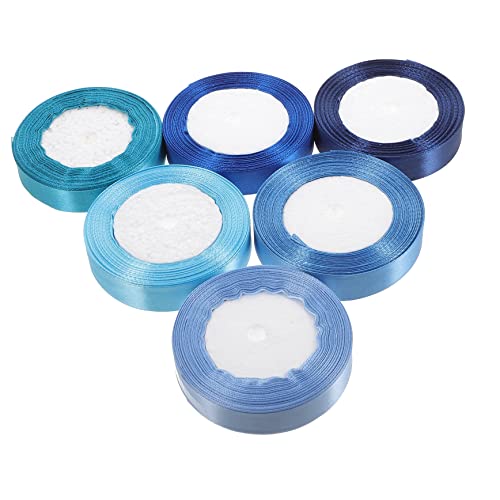 Homoyoyo 6Rollen Bastelband Satinband Leuchtenden Farben Für Geschenkverpackungen DIY Projekte Und Festivitäten Hochwertiges Langlebiges Bastelmaterial von Homoyoyo