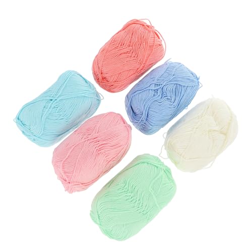 Homoyoyo 6Rollen Baumwollgarn DIY Häkelgarn für Projekte Vielseitig Einsetzbar für Hausdekoration Schmuckherstellung und Mehrfarbige Designs Baumwolle Hohe Homoyoyo 6Rollen Baumwollgarn DIY Häkelgarn für Projekte Vielseitig Einsetzbar für Hausdekoration Schmuckherstellung und Mehrfarbige Designs Baumwolle Hohe von Homoyoyo