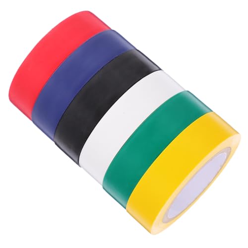 Homoyoyo 6Rollen Buntes Elektrisches Klebeband aus Vielseitig Einsetzbar Schützt Elektrische Geräte Stabil Langlebig für Handwerk Reparaturen von Homoyoyo