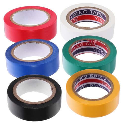 Homoyoyo 6Rollen Farbiges Isolierband Klebeband Elektrisches Klebeband Für Drähte Kfz Kabelbäume Langlebig Vielseitig Einsetzbar Homoyoyo 6Rollen Farbiges Isolierband Klebeband Elektrisches Klebeband Für Drähte Kfz Kabelbäume Langlebig Vielseitig Einsetzbar von Homoyoyo
