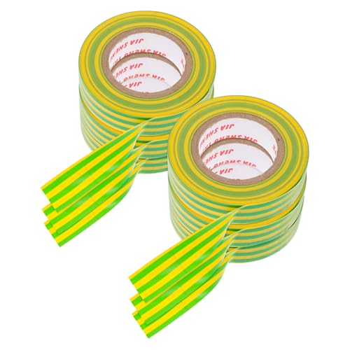 Homoyoyo 6Rollen Hochtemperatur Drahtband Zweifarbige Erdungskabel Klebeband Elektroband Für Elektriker Isolierband Schutzband Für Kabelbeschriftung von Homoyoyo