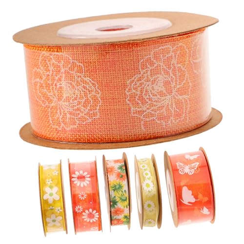 Homoyoyo 6Rollen Multifunktions Geschenkband Schneidbares Organza Schleifenband für DIY Bastelprojekte Partydekoration und Geschenkverpackung von Homoyoyo