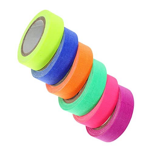 Homoyoyo 6Rollen Neon Klebeband UV Blacklight Fluoreszenzband Für Wanddekoration Und Party Events Leuchtet UV Licht Vielseitig Einsetzbar Einfach Anzuwenden von Homoyoyo