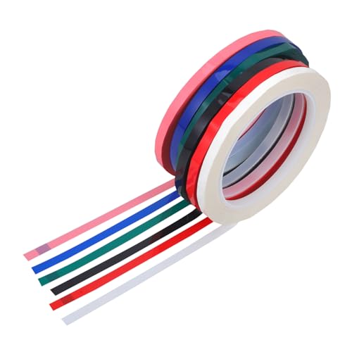 Homoyoyo 6Rollen Pet Klebeband Positionierungsbänder für Heimwerker Langlebiges Whiteboard Klebeband Vielseitig Einsetzbar für Klassenzimmer und Büro von Homoyoyo