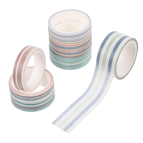 Homoyoyo 6Rollen Stripe Washi Tape Dekoratives Klebeband für DIY Kunsthandwerk Notizbuch und Geschenkgestaltung Langlebig Selbstklebend Vielseitig Einsetzbar von Homoyoyo