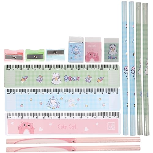 Homoyoyo 6Sätze Teiliges Bleistift mit Anspitzer Radiergummi und Lineal für Handheld Bleistiftschärfer Praktische Schreibwaren für Schüler Homoyoyo 6Sätze Teiliges Bleistift mit Anspitzer Radiergummi und Lineal für Handheld Bleistiftschärfer Praktische Schreibwaren für Schüler von Homoyoyo