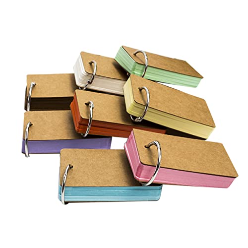 Homoyoyo 6Stücke Blanko Wortkarten Notizblöcke Für Schule Und Büro Mit Binder Ring Grün Blau Orange Einfache Notizblätter Homoyoyo 6Stücke Blanko Wortkarten Notizblöcke Für Schule Und Büro Mit Binder Ring Grün Blau Orange Einfache Notizblätter von Homoyoyo