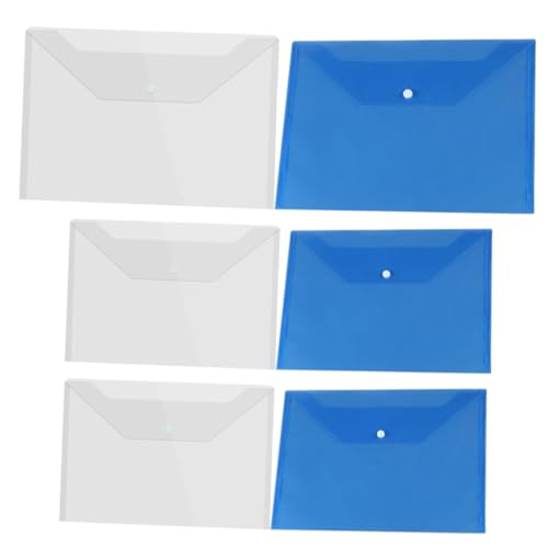 Homoyoyo 6Stücke Dokumentenmappe Mit Druckknopf Transparente Aktenordner Für Büro Und Schule Praktische Aktenorganisatoren Und Stabil Und Langlebig von Homoyoyo