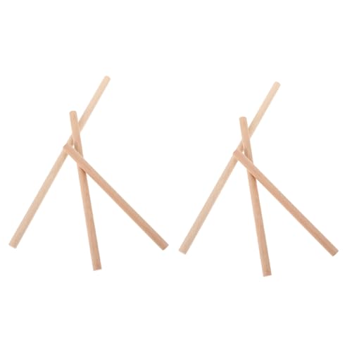 Homoyoyo 6Stücke Handgemachte Tapisserie Holzstäbe Teiliges Runder DIY Holzstab für Projekte zum Basteln und Dekorieren von Tapisserien Langlebig und Leicht zu Handhaben von Homoyoyo