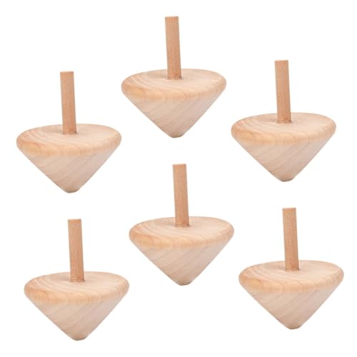 Homoyoyo 6Stücke Holz Gyroskope Für DIY Zeichnen Und Rotierende Tops Für Jungen Und Lehrreiches von Homoyoyo