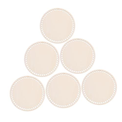 Homoyoyo 6Stücke Holz Korbböden für Häkeln Runde Holzunterlagen für DIY Bastelprojekte Stickrahmen mit Perforierter Basis für Anfänger und Fortgeschrittene Homoyoyo 6Stücke Holz Korbböden für Häkeln Runde Holzunterlagen für DIY Bastelprojekte Stickrahmen mit Perforierter Basis für Anfänger und Fortgeschrittene von Homoyoyo
