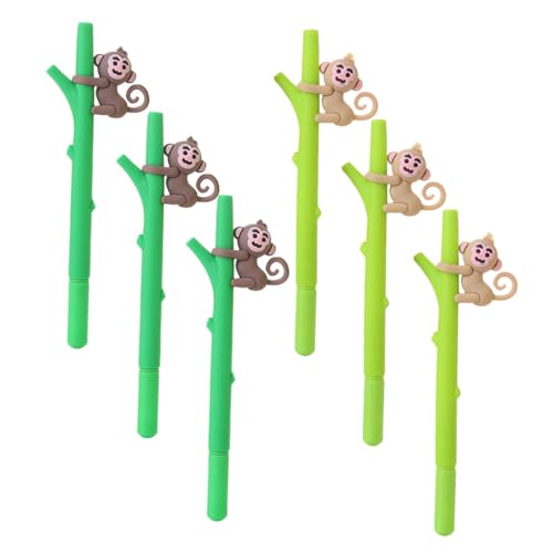 Homoyoyo 6Stücke Kawaii Affe Gelstifte Lustige Tier Kugelschreiber für Schulbedarf und Büro Ergonomisches Design Langlebige Kappen und Müheloses Schreiben für Erwachsene Homoyoyo 6Stücke Kawaii Affe Gelstifte Lustige Tier Kugelschreiber für Schulbedarf und Büro Ergonomisches Design Langlebige Kappen und Müheloses Schreiben für Erwachsene von Homoyoyo