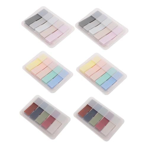 Homoyoyo 6Stücke Klebe Notizen Retro und Pastellfarben Selbstklebende Haftnotizen für Büro Schule und Zuhause Organisieren und Erinnern mit Verschiedenen Farben von Homoyoyo