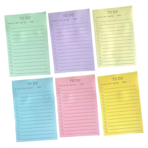 Homoyoyo 6Stücke Klebrige Notizblöcke Dekorative Haftnotizen Pastellfarben Zerreißbare Memo Sticker Für Notizen Und Erinnerungen Praktische Kleine Notizbücher Für Büro Und Schule Homoyoyo 6Stücke Klebrige Notizblöcke Dekorative Haftnotizen Pastellfarben Zerreißbare Memo Sticker Für Notizen Und Erinnerungen Praktische Kleine Notizbücher Für Büro Und Schule von Homoyoyo
