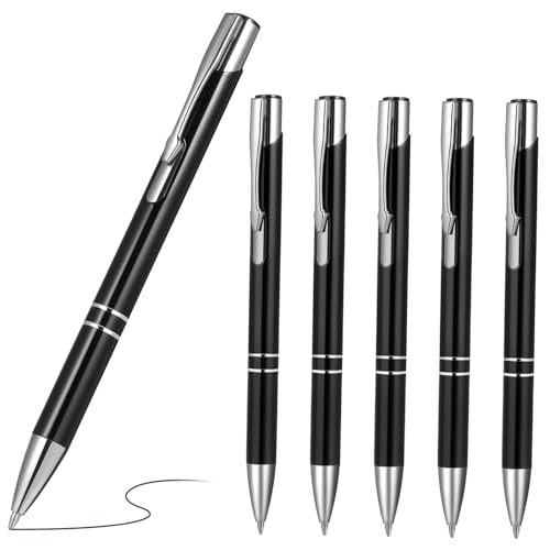 Homoyoyo 6Stücke Kugelschreiber Metall Druckkugelschreiber für Büro und Schule Ausziehbar Schwarz Stifte für Freunde und Kollegen Homoyoyo 6Stücke Kugelschreiber Metall Druckkugelschreiber für Büro und Schule Ausziehbar Schwarz Stifte für Freunde und Kollegen von Homoyoyo