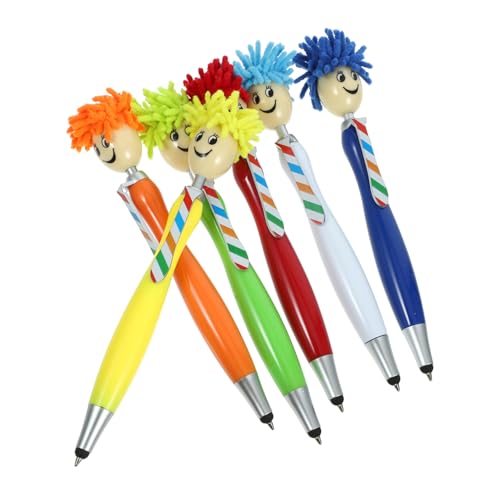 Homoyoyo 6Stücke Kugelschreiber mit Plüsch Haar Moppkopf Teiliges Cartoon Design für Studenten Schreibstifte für Notizen und Kreative Arbeiten Homoyoyo 6Stücke Kugelschreiber mit Plüsch Haar Moppkopf Teiliges Cartoon Design für Studenten Schreibstifte für Notizen und Kreative Arbeiten von Homoyoyo