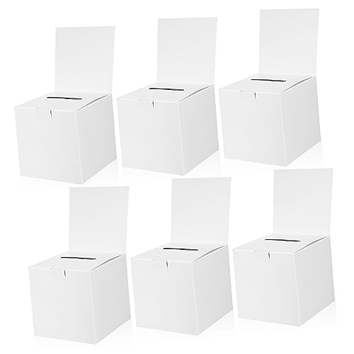 Homoyoyo 6Stücke Losboxen aus Karton Robuste Abstimmungsboxen mit Halbkreisförmiger Öffnung für Verlosungen und Einfacher und Leicht im Gewicht von Homoyoyo