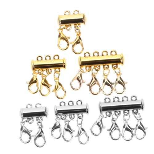 Homoyoyo 6Stücke Magnetverschluss Für Geschichtete Halsketten Schmuckverbinder Langlebige Und Leicht Zu Verwendende Kettenhaken DIY Armbänder Und Halsketten von Homoyoyo