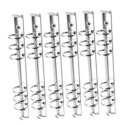 Homoyoyo 6Stücke Metall Ringbuch Clips Binder Loose Leaf Buchbinder Ringe Silberne Schreibwaren für Schule Büro und Handwerk Langlebig und Tragbar von Homoyoyo