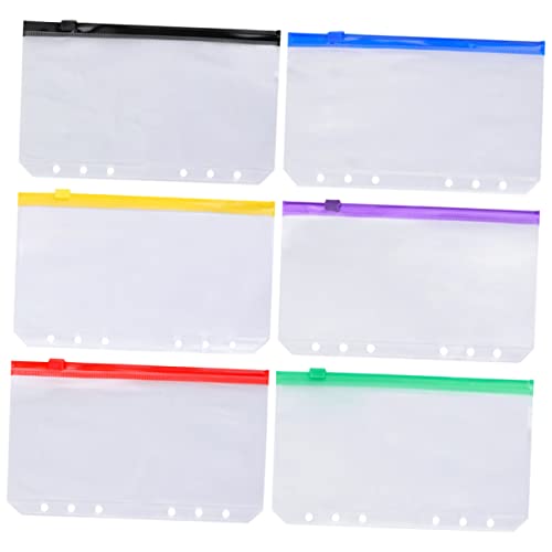 Homoyoyo 6Stücke Reißverschlussbeutel Verschiedenen Transparente Dateibeutel zur Organisation von Dokumenten und Kleinen Gegenständen für Binder und Lose von Homoyoyo
