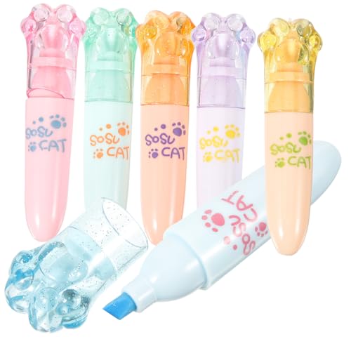 Homoyoyo 6Stücke Teiliges Cartoon Markierungsstifte für Kompakte und DIY Scrapbook Marker für Schulsachen Kreative Notizen von Homoyoyo