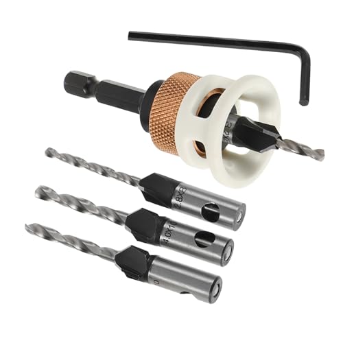 Homoyoyo 6Stücke Teiliges Einstellbares Senkbohrer Set für Präziser Tiefensteuerung für Versteckte Schraubeninstallationen und Vielseitige Bohranforderungen von Homoyoyo
