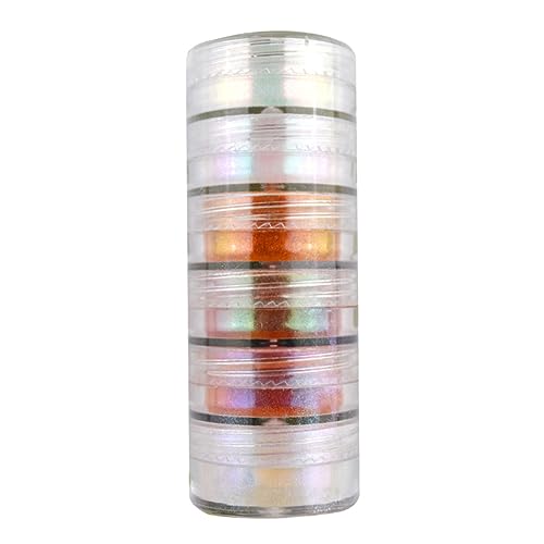 Homoyoyo 6Stücke Teiliges Epoxidharz Glimmerpulver Set Perlglanzpigmente Farben für DIY Kunsthandwerk Nail Art Lidschatten Lippenstift und Mehr Natürliches Mica Pulver Einfach von Homoyoyo