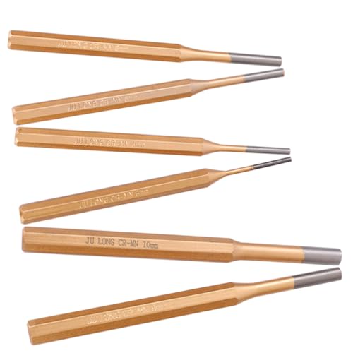 Homoyoyo 6Stücke Teiliges Pin Punch Set für Kfz Mechanik und Holzarbeiten Hochwertige Schläge Präzise Aufprallkraftverteilung für Reparatur und Geeignet von Homoyoyo